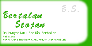 bertalan stojan business card
