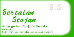 bertalan stojan business card